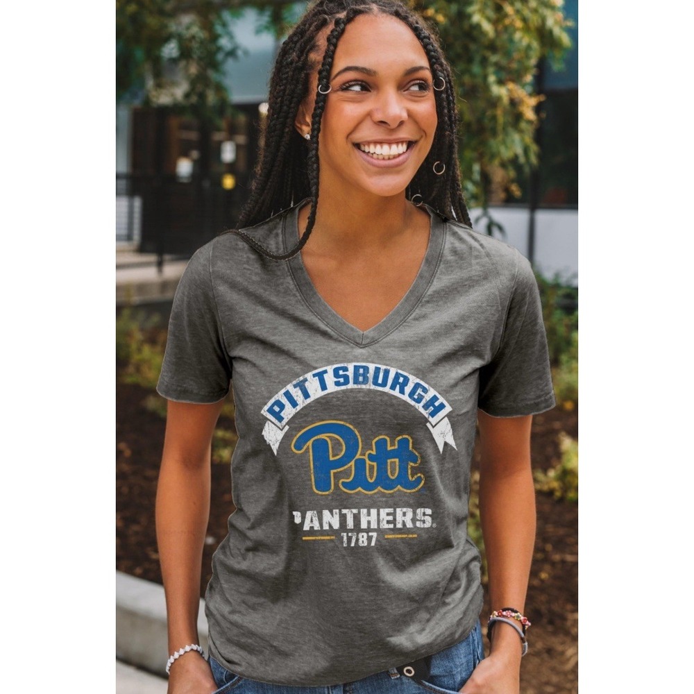 Pittsburgh Panthers NCAA Officially Licensed Women's T-Shirt Gray, Large